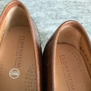 Florsheim Bio Comfort Men’s Brown Stitch Leather Loafers Size 8D Vintage FLORSHEIM Bio Comfort Black Brown Woven | Mercari main image 3